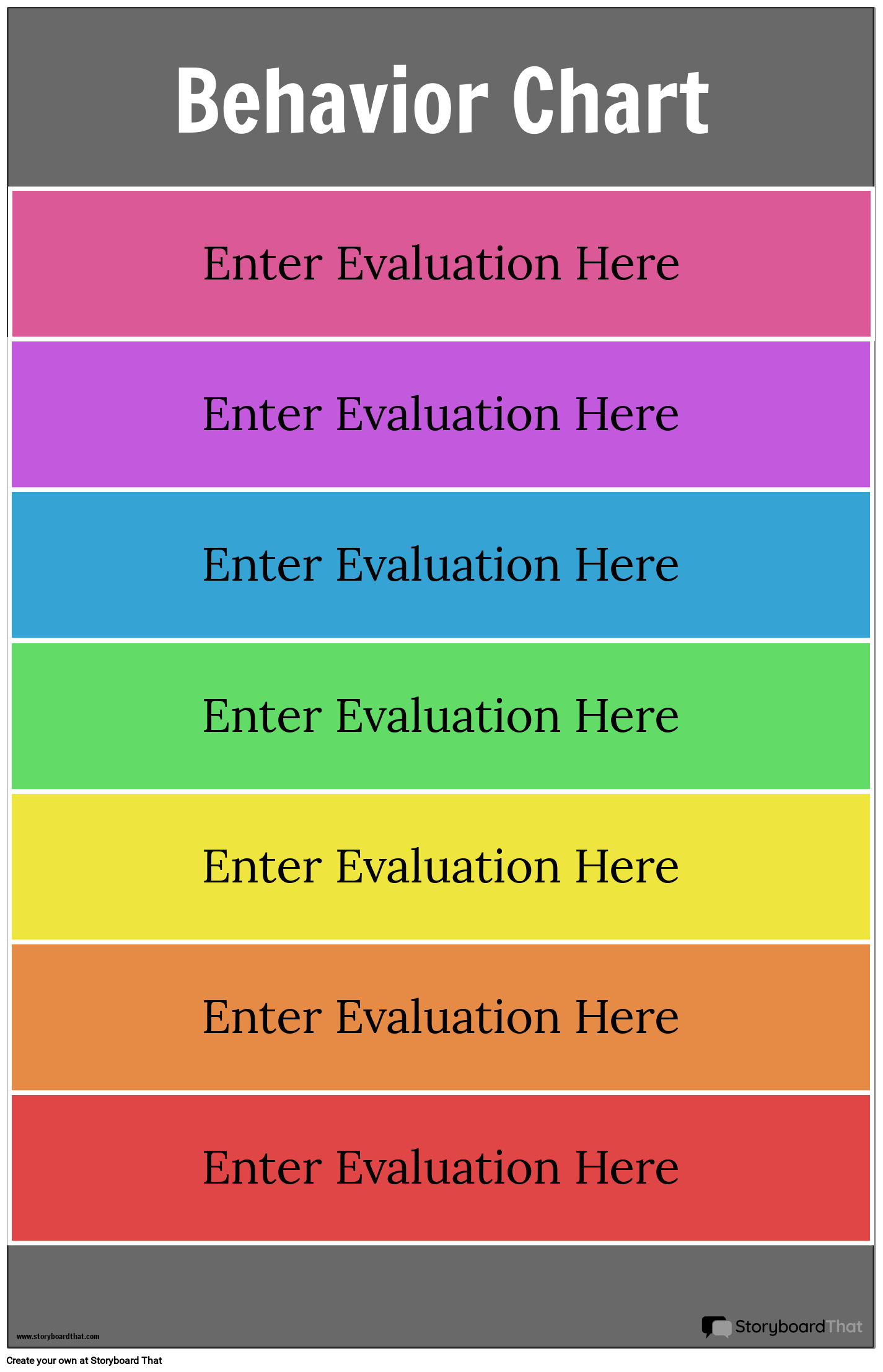 Free Behavior Clip Chart Printables