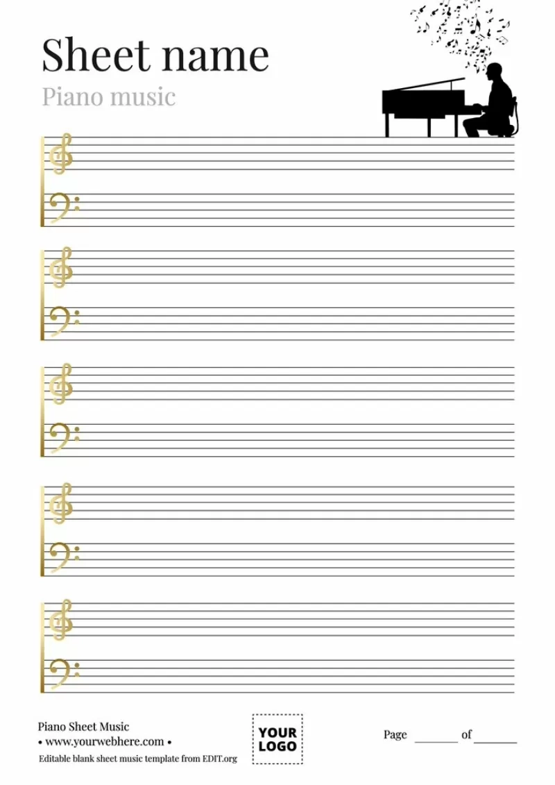 Free Printable Piano Blank Sheet Music