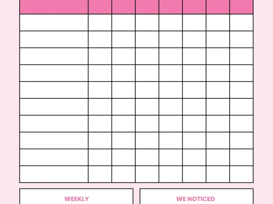 Free Colorful Hello Kitty Chore Chart Template To Edit Online
