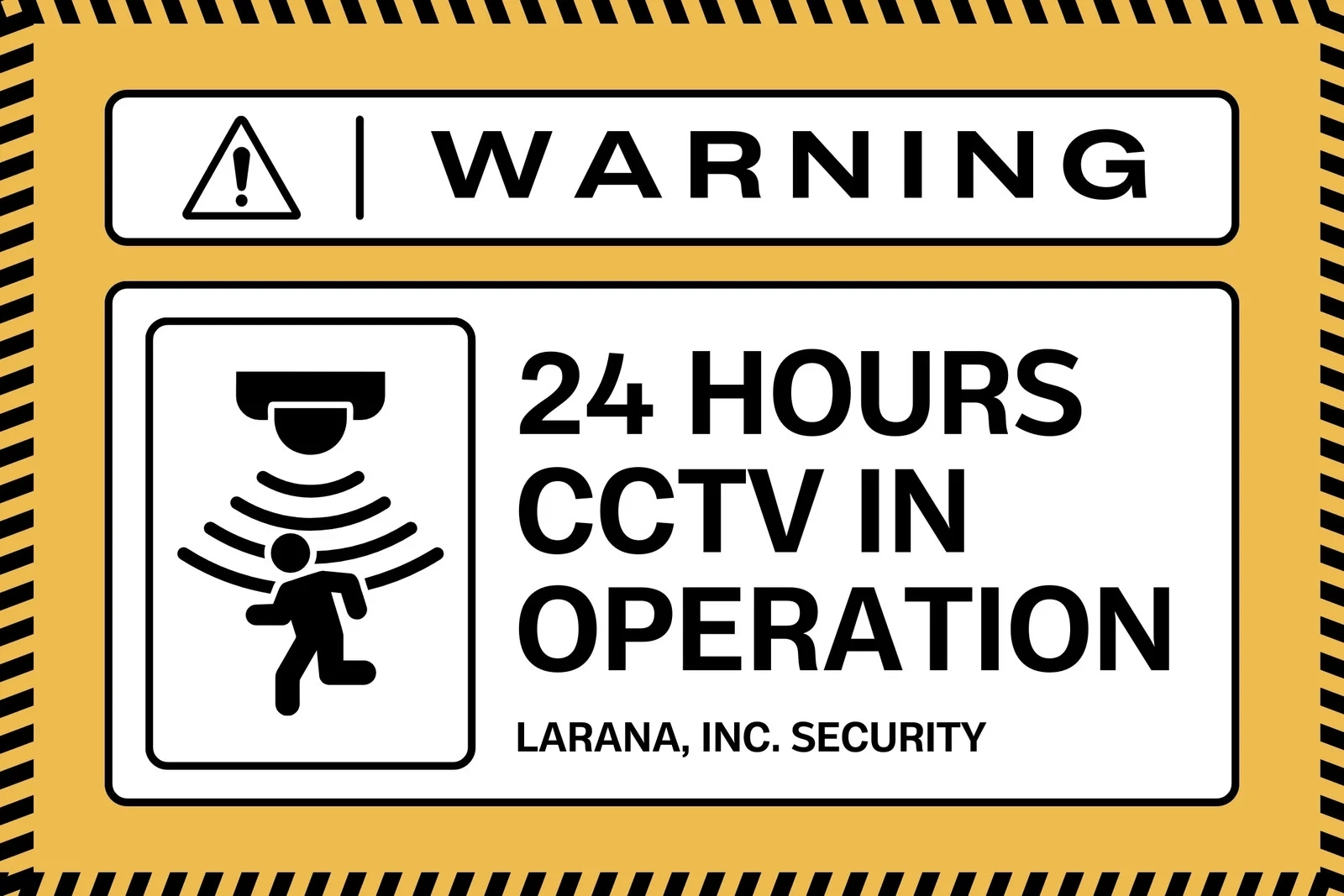 Free Custom Printable Security Yard Sign Templates Canva