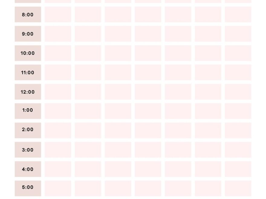 Free Custom Printable Work Schedule Planner Templates Canva