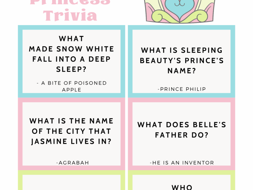 FREE Disney Princess Trivia Game Printable