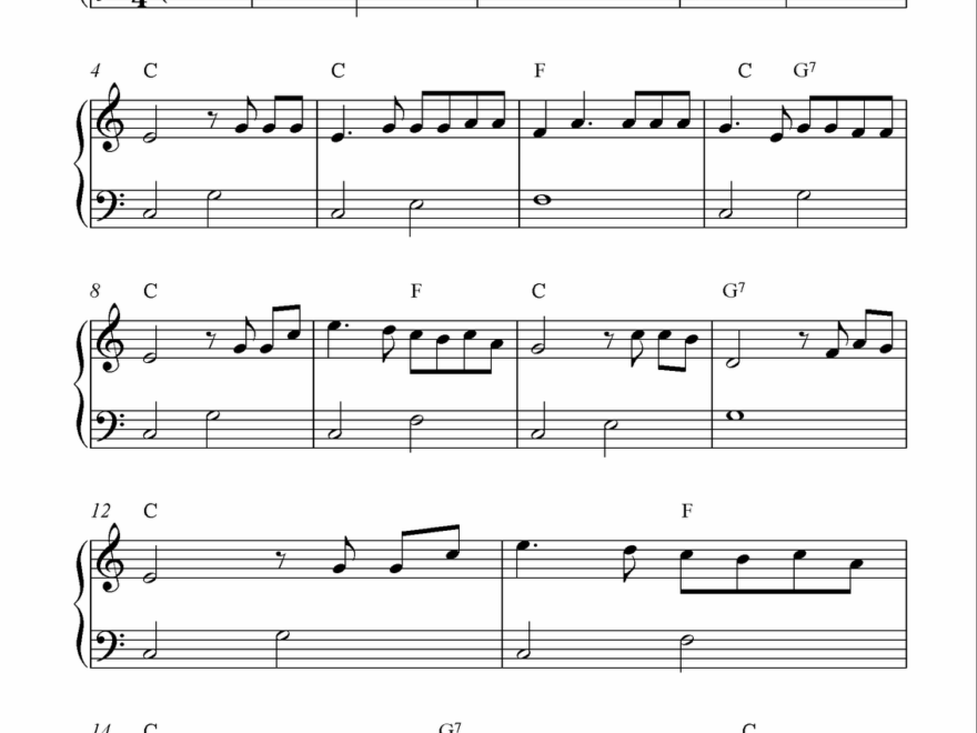 Free Easy Piano Sheet Music How Great Thou Art Worksheets Library