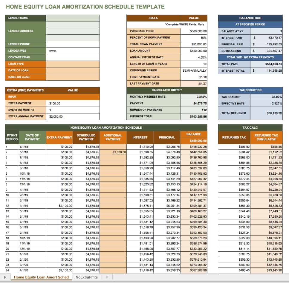Free Excel Amortization Schedule Templates Smartsheet Free Excel Amortization Schedule Templates Smartsheet