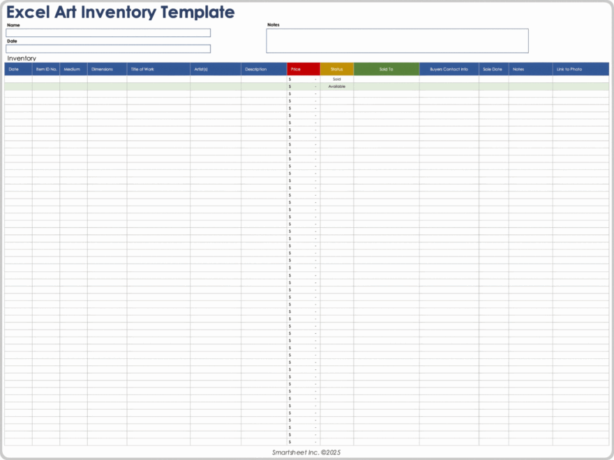Free Excel Inventory Templates