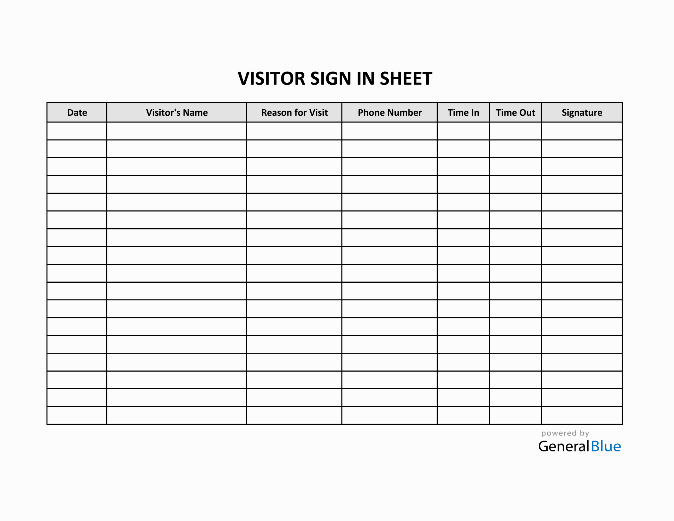 Guest Sign In Sheet Printable Guest Sign In Sheet Printable