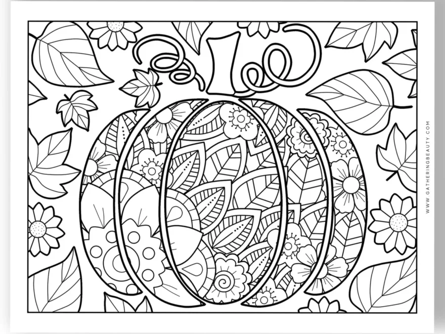 Free Fall Colouring Pages For Adults Gathering Beauty