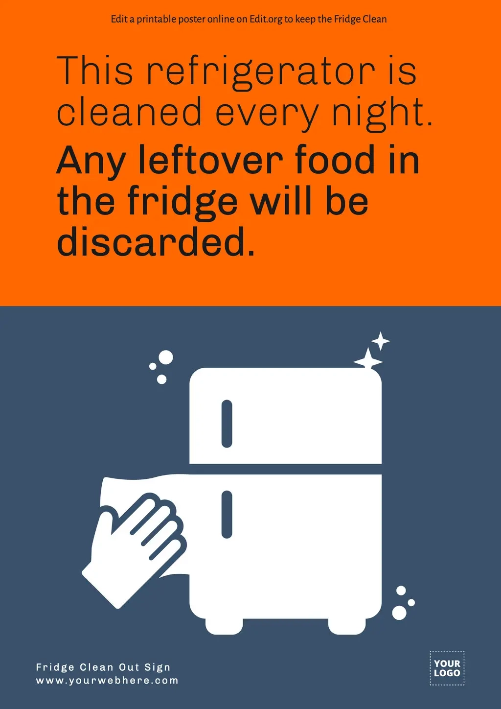 Free Fridge Clean Out Sign Templates