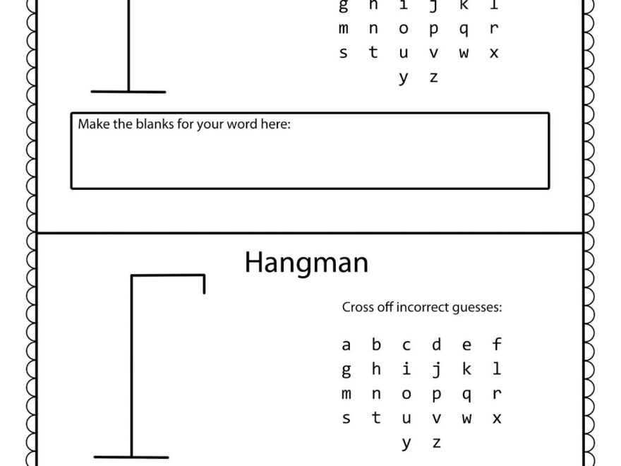 Free Hangman Template