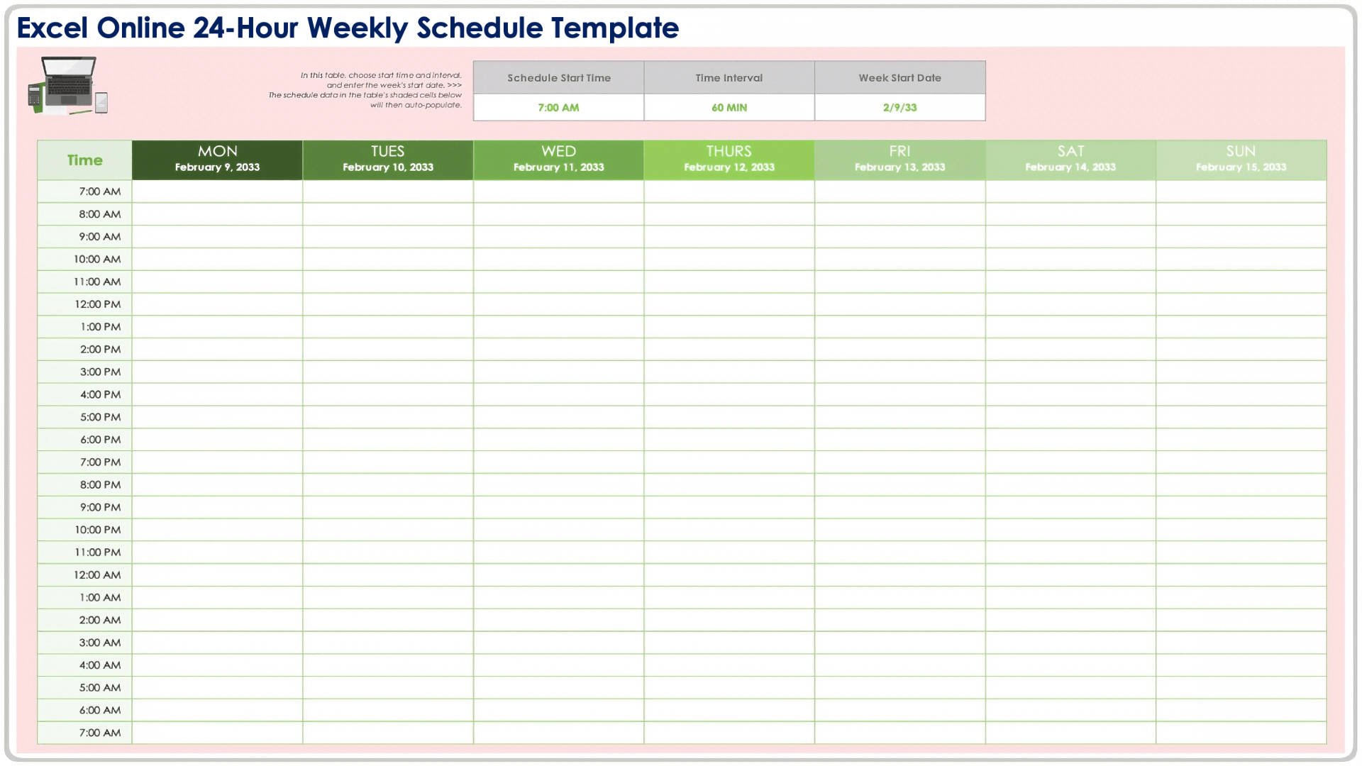 Free Hourly Schedule Templates All Formats Editable Printable