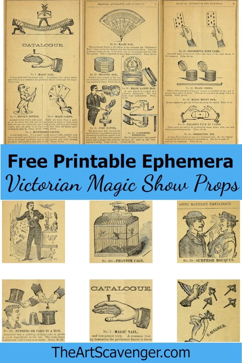 Free Magic Props Printables Victorian Vintage Ephemera From Otto Maurer s Catalogue The Art Scavenger Free Magic Props Printables Victorian Vintage Ephemera From Otto Maurer s Catalogue The Art Scavenger