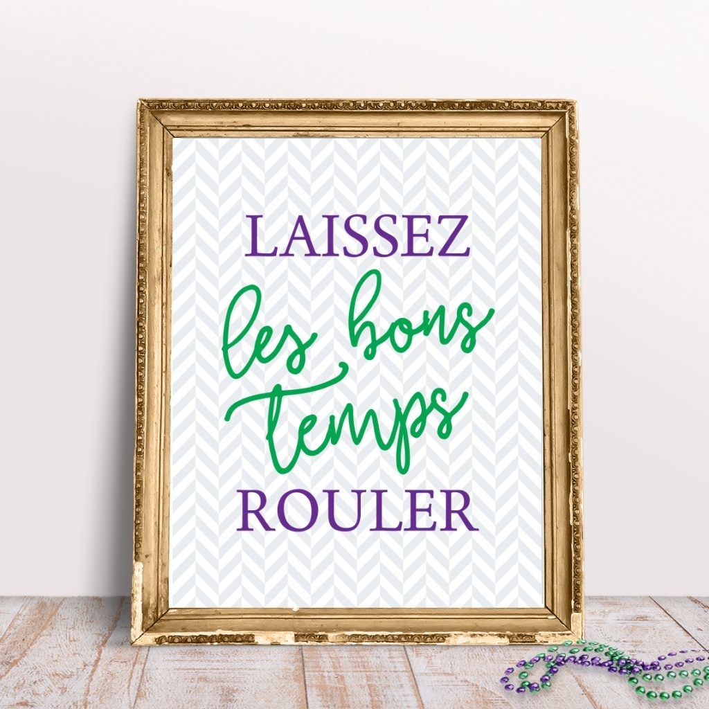 FREE Mardi Gras Printable Sign Pineapple Paper Co 