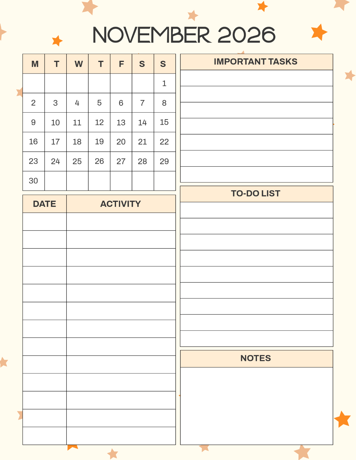 Free Printable Daily Schedule 2026 Free Printable Daily Schedule 2026