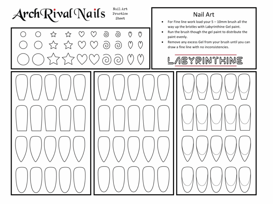 Free Practice Sheets Arch Rival Nails