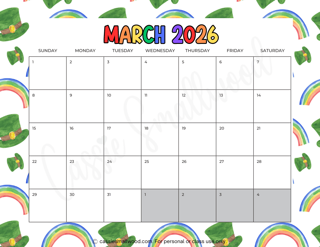 Monthly Planner March 2026 Printable Monthly Planner March 2026 Printable