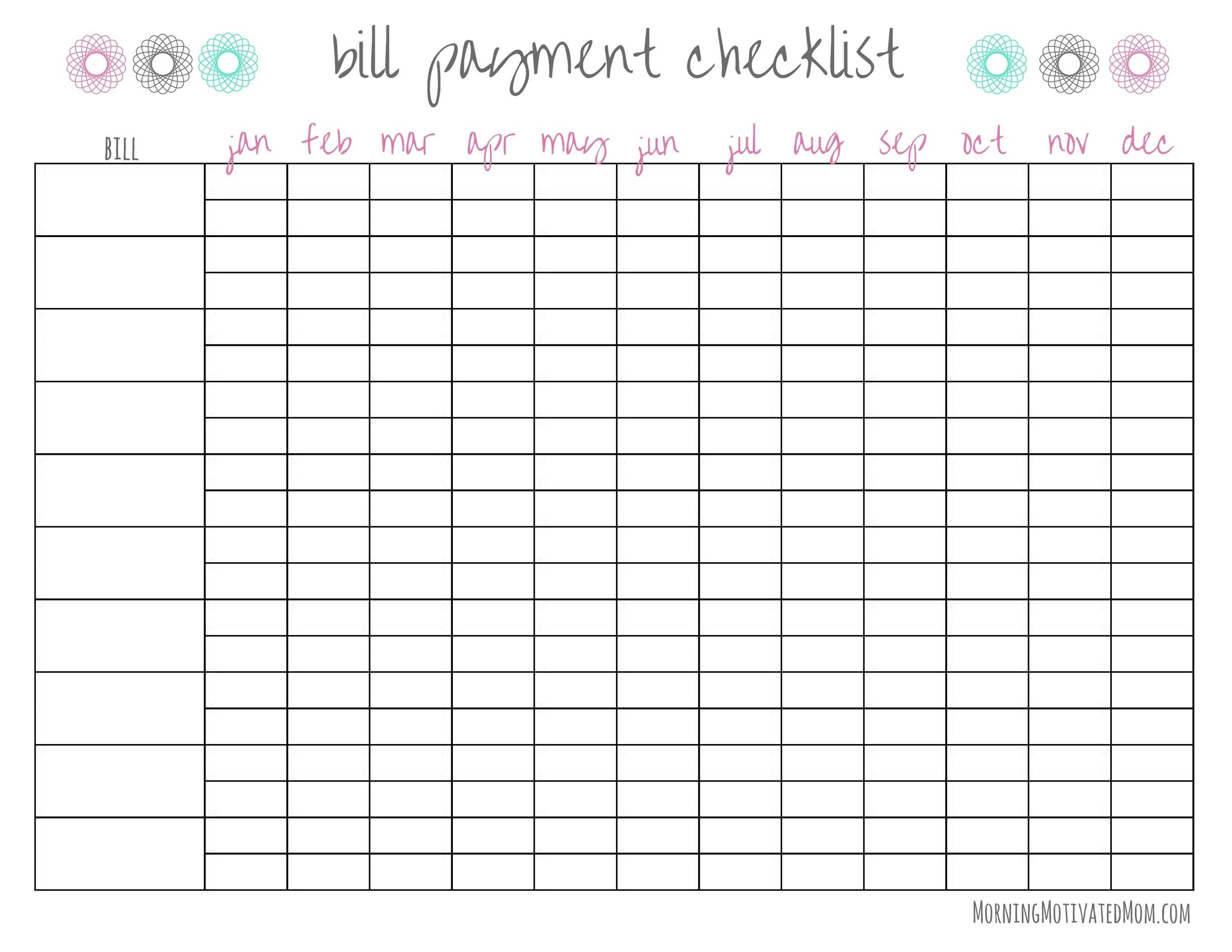 Free Printable Bill Planner Printable Party Favors Free Printable Bill Planner Printable Party Favors