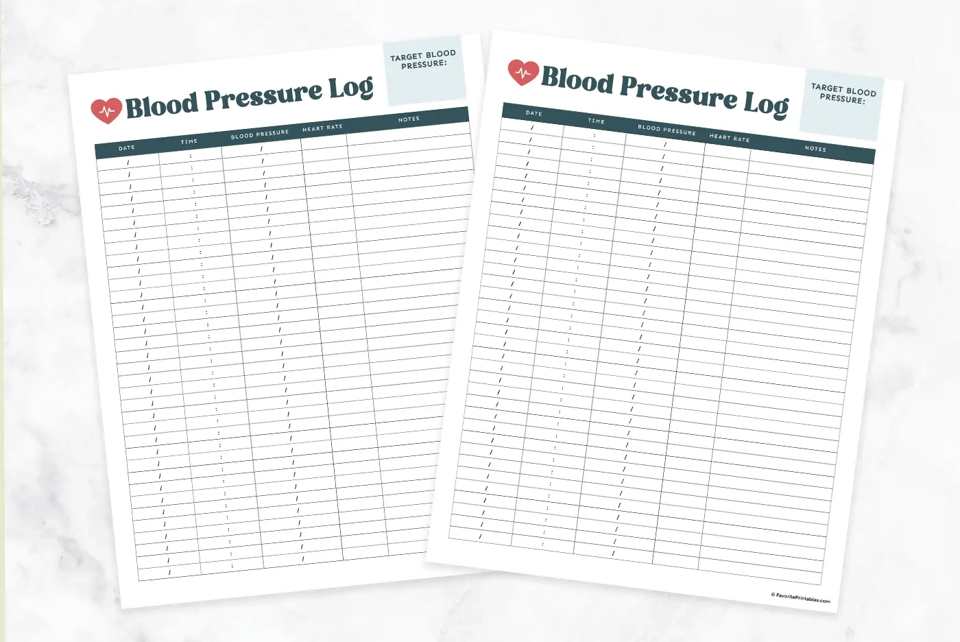 Free Printable Blood Pressure Log Favorite Printables
