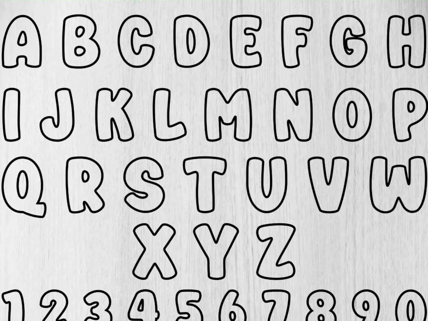 Free Printable Bubble Letters Etsy