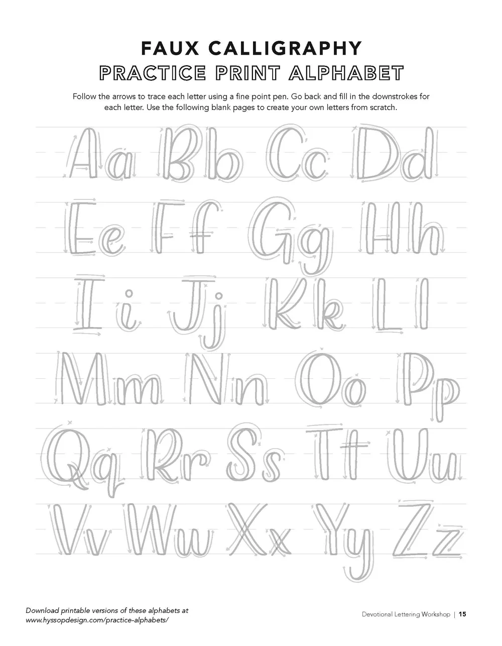 Free Calligraphy Printable Practice Sheets