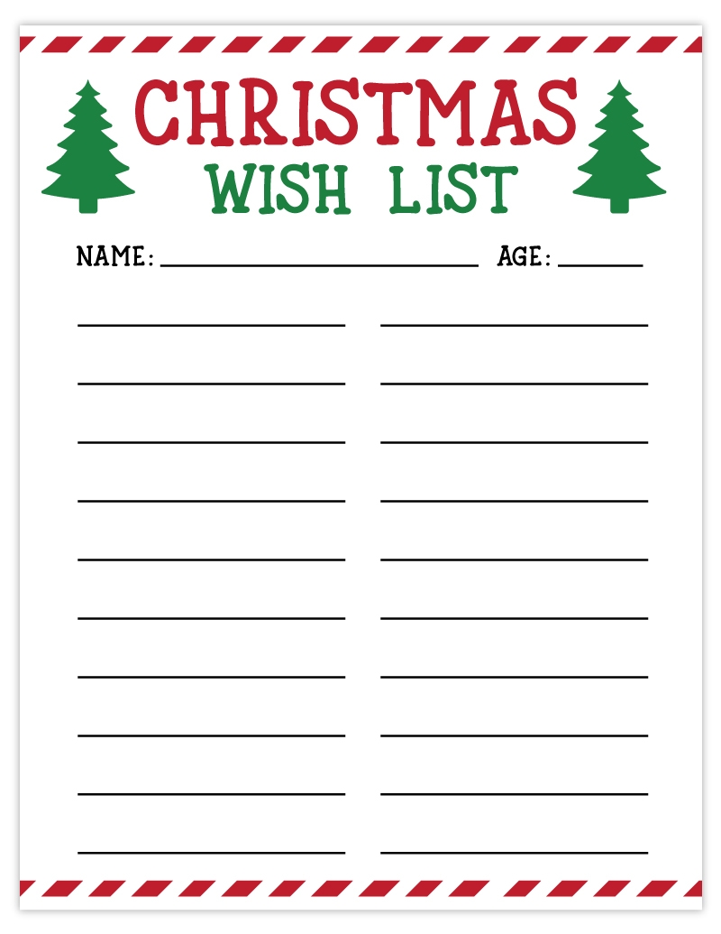 Free Printable Wish List