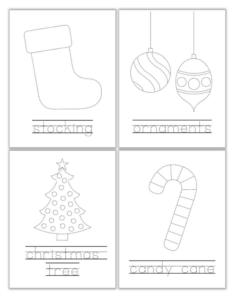 Free Printable Christmas Tracing Worksheets For Kids The Craft at Home Family