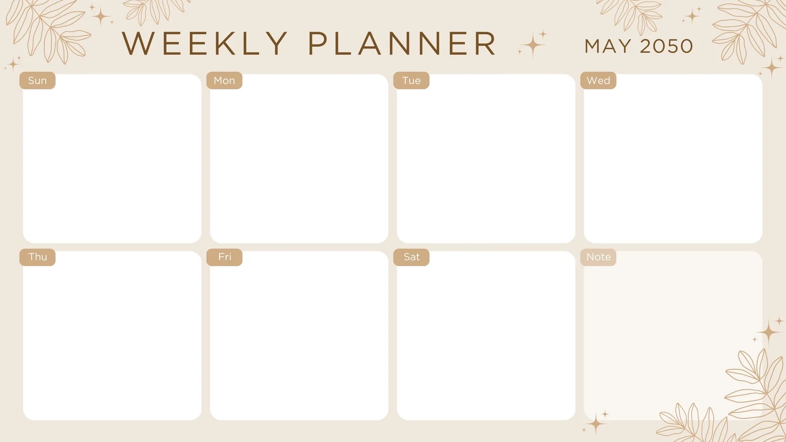 Cute Girly Weekly Planner Printable