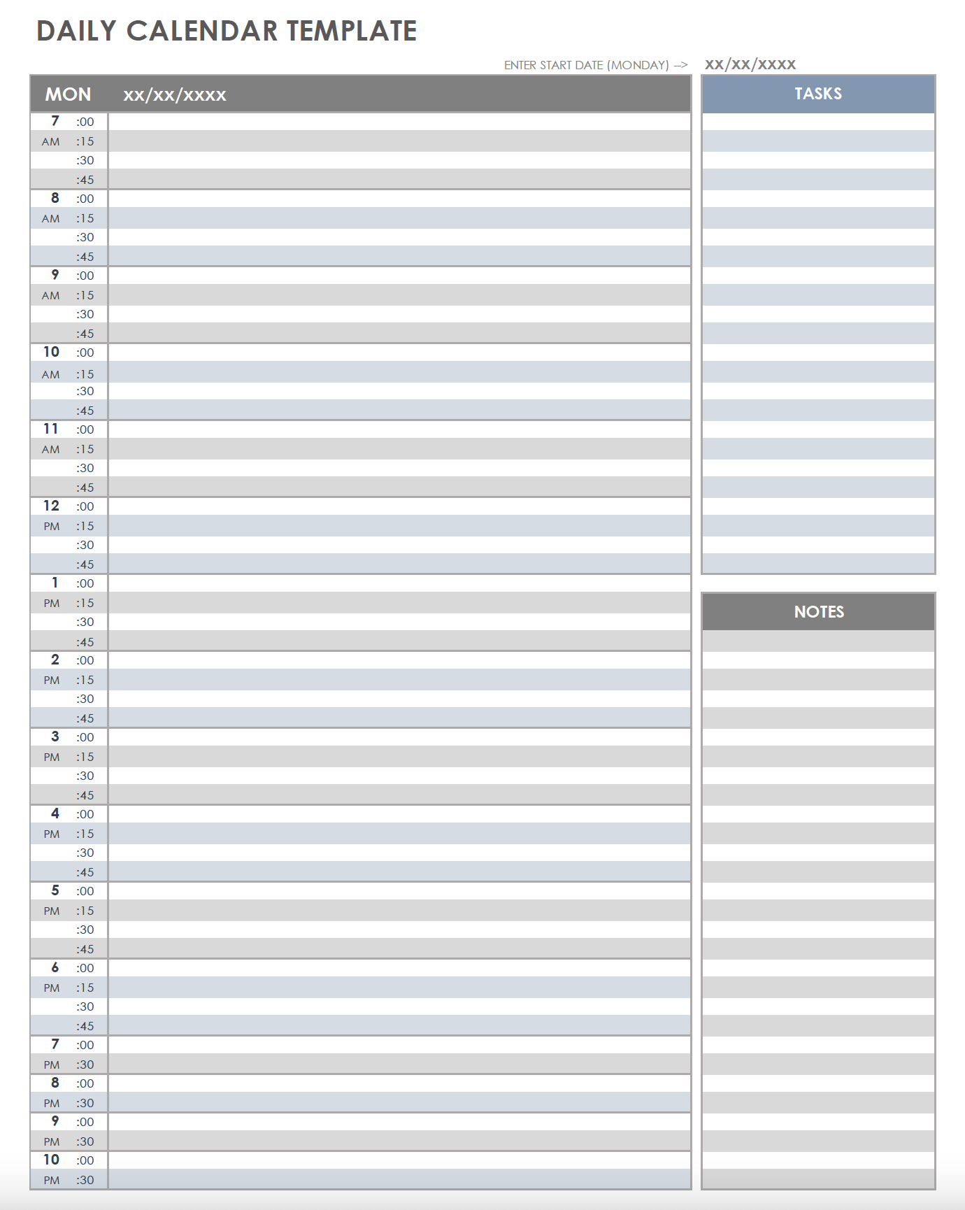 Printable Daily Appointment Sheets