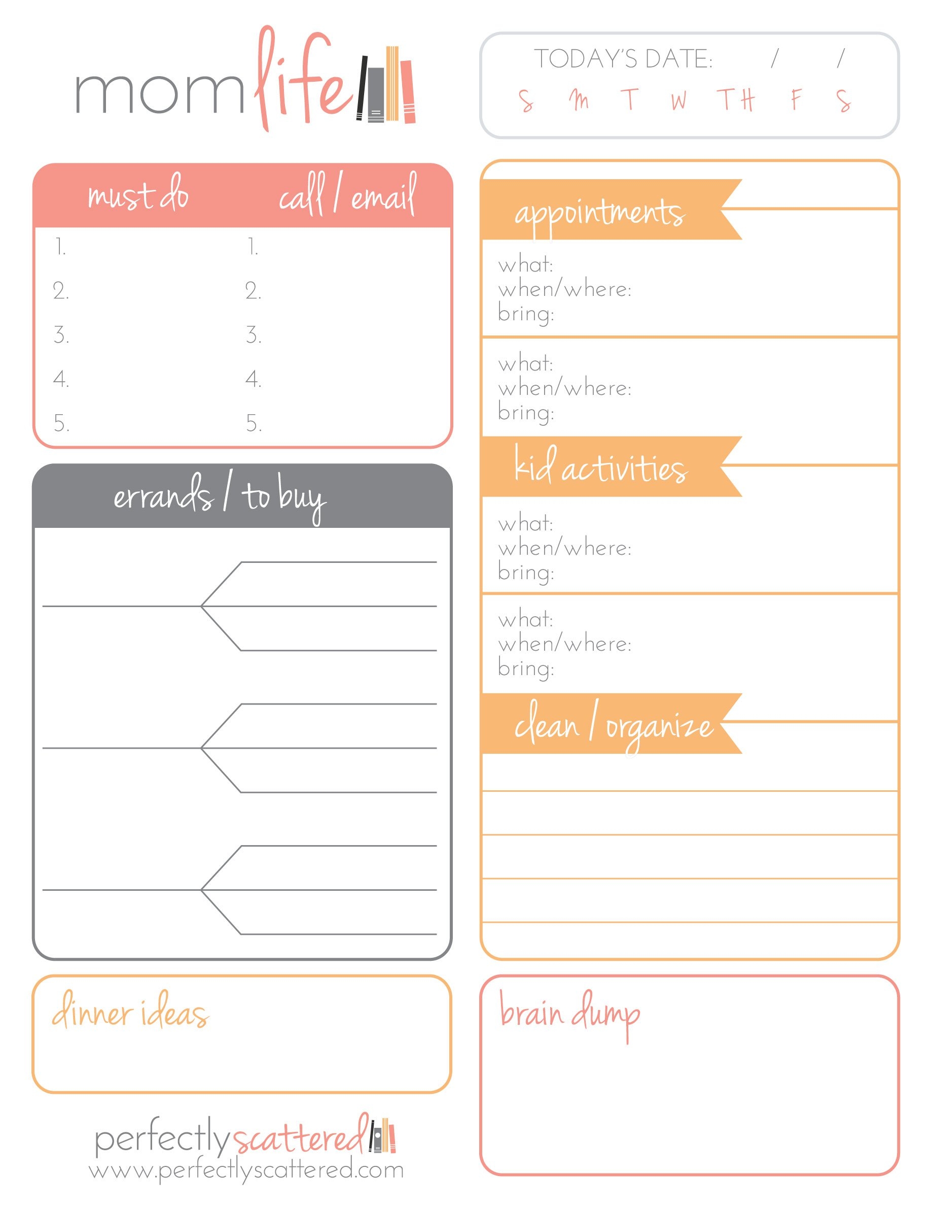 Free Printable Daily Planner For Moms Money Saving Mom Free Printable Daily Planner For Moms Money Saving Mom