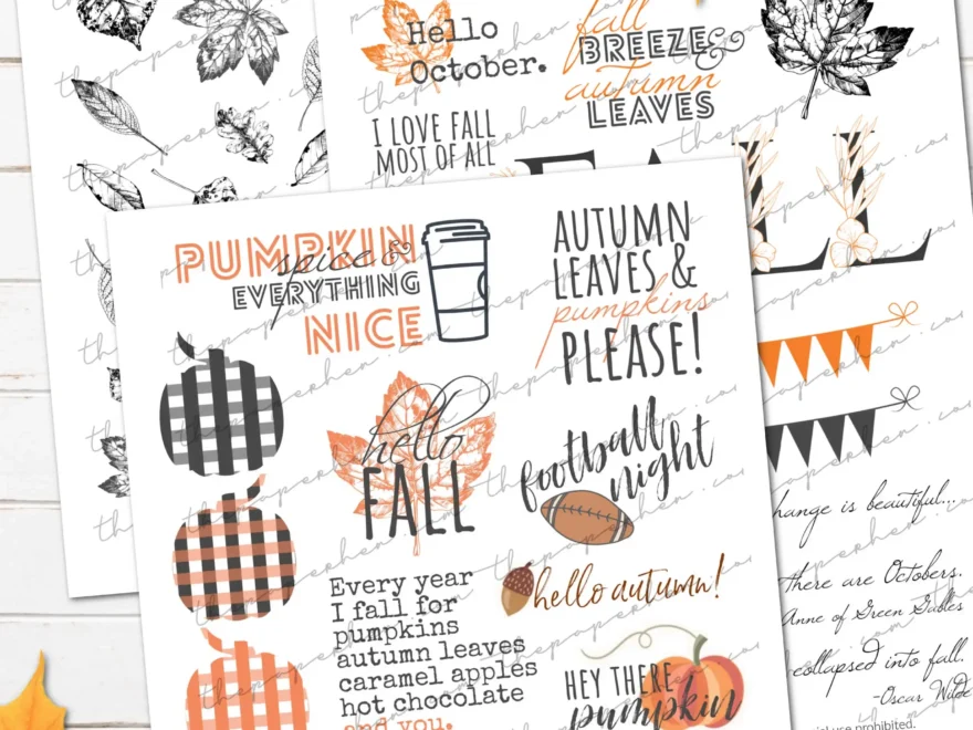 Free Printable Fall Planner Stickers For Your Happy Planner A Country Girl s Life
