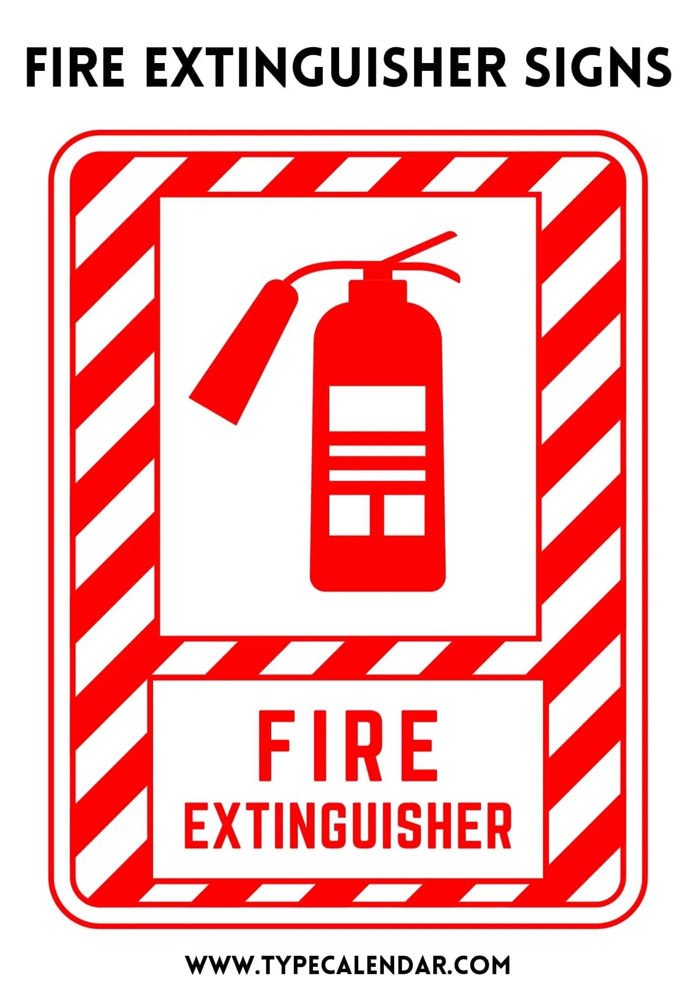 Free Printable Fire Extinguisher Signs Templates PDF Word 