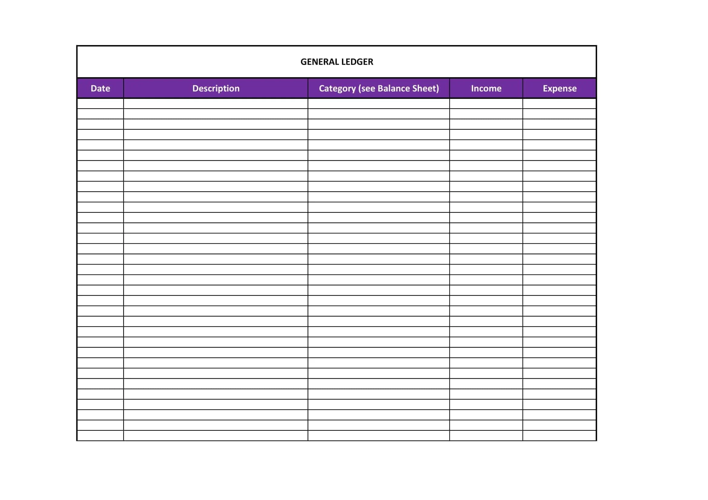Free Printable Accounting Ledger Sheets
