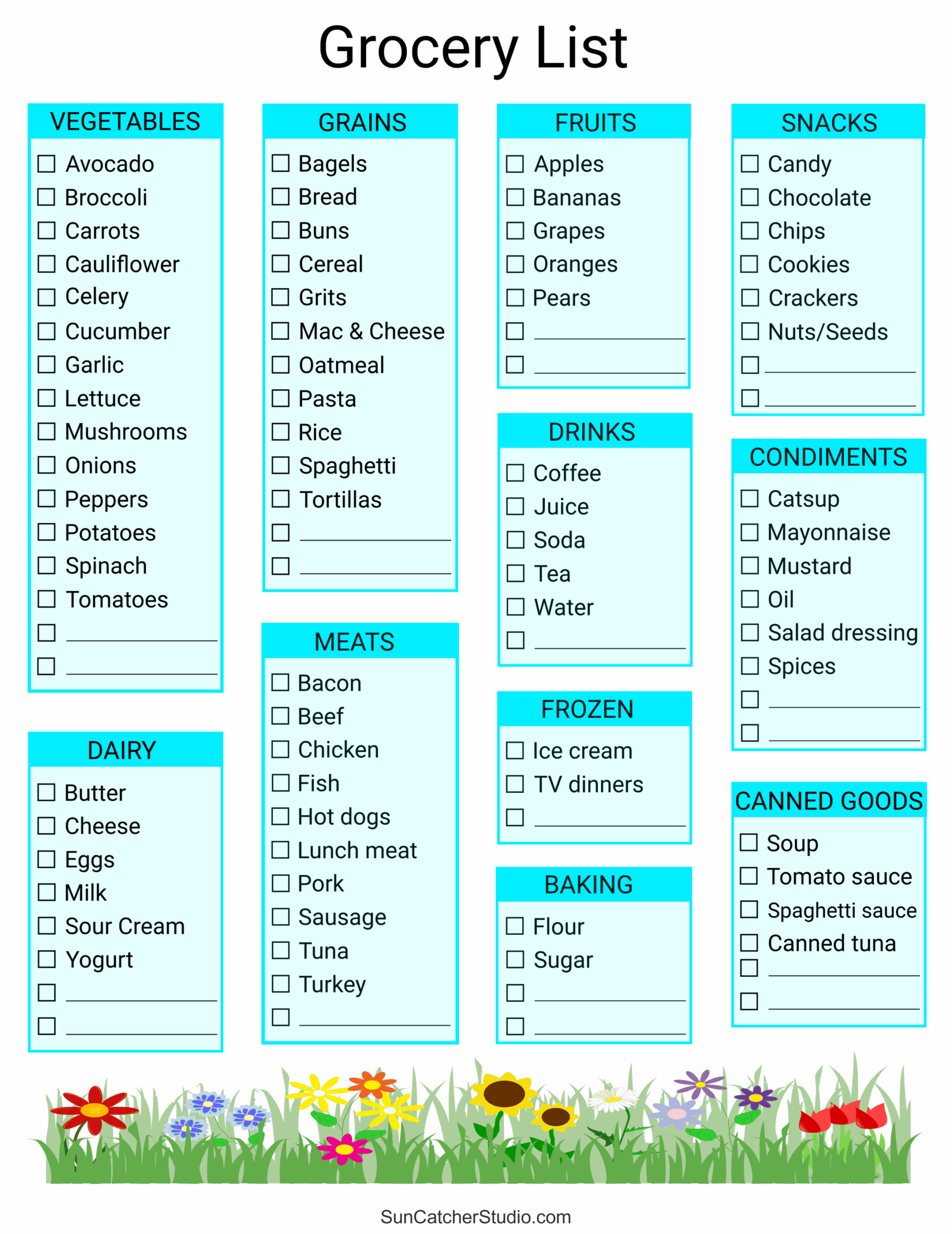 Free Printable Grocery Check Off List Free Printable Grocery Check Off List
