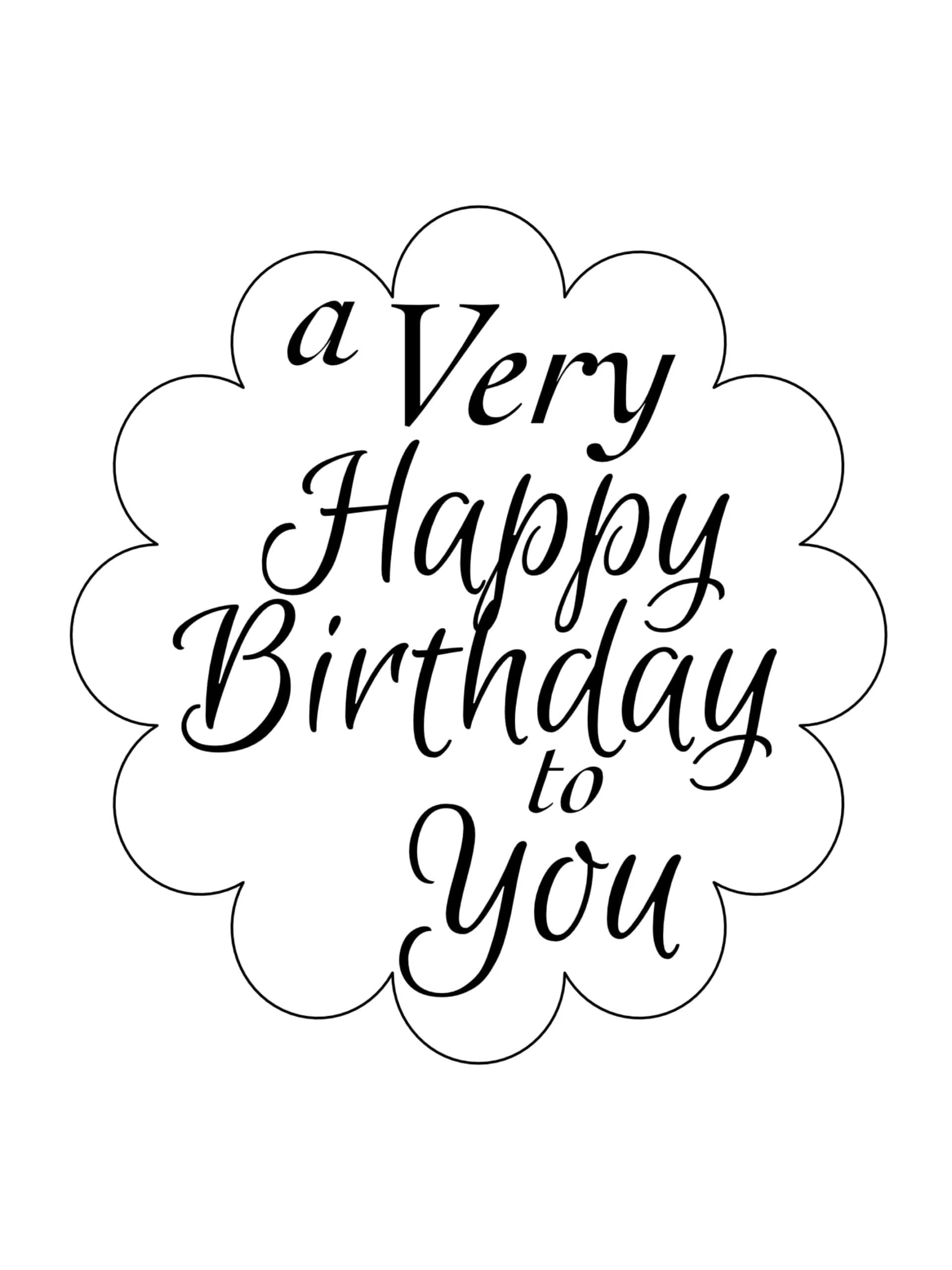 Free Printable Happy Birthday Sign Templates PDF Word Yard Cake