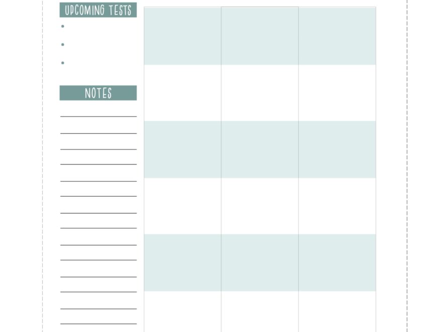Free Printable Happy Planner Student Pages Paper Trail Design