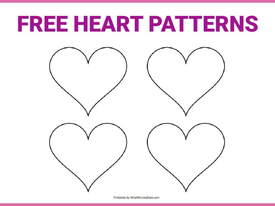 Free Printable Heart Templates 9 Large Medium Small Stencils To Cut Out What Mommy Does