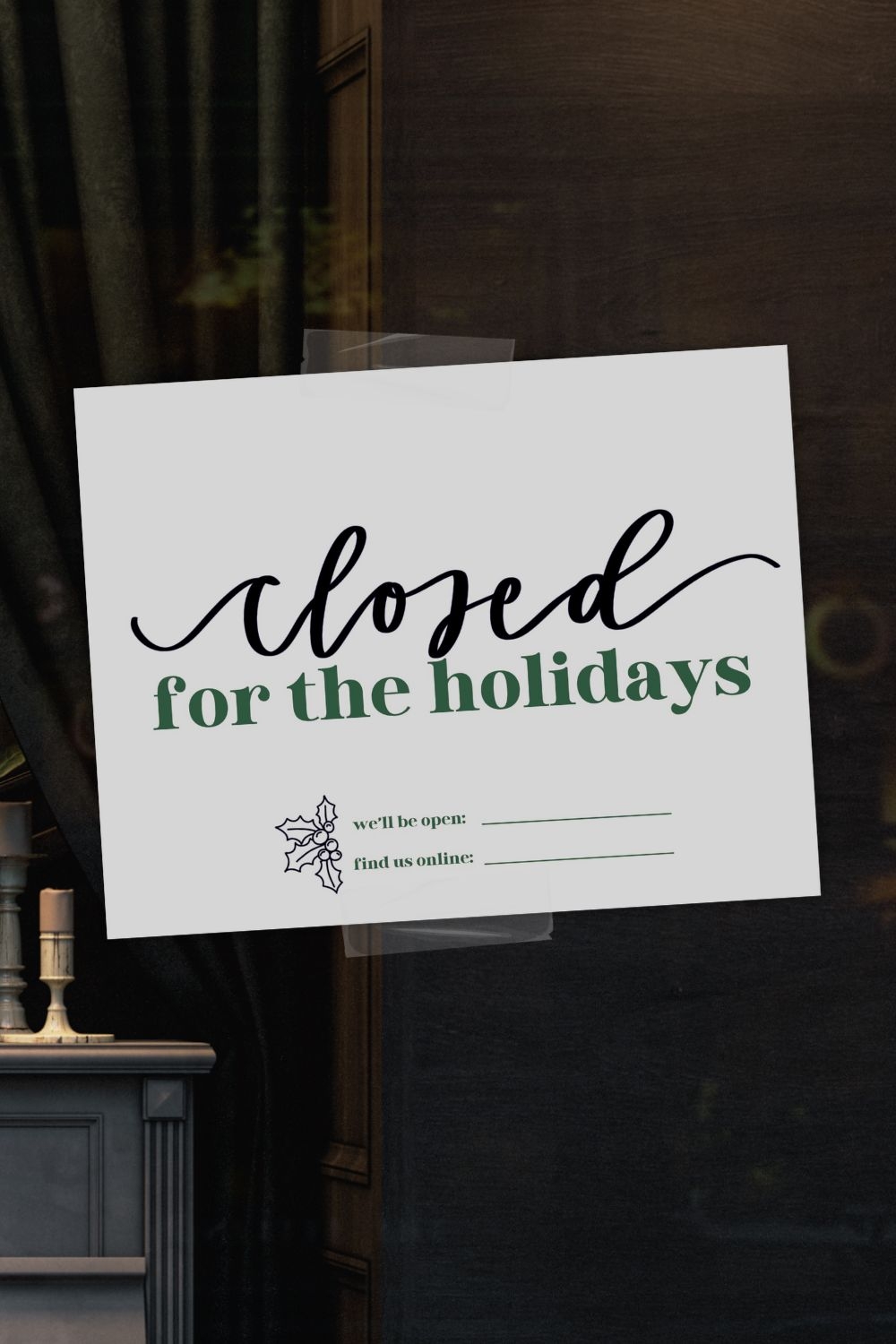 Closed Holiday Signs Printable