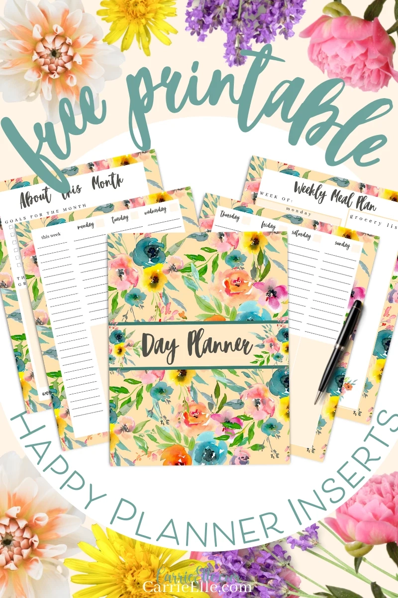 Free Printable Inserts For Happy Planner Floral Pastel Carrie Elle Free Printable Inserts For Happy Planner Floral Pastel Carrie Elle