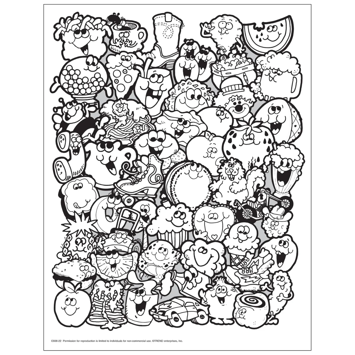 Free Printable Lets Smell abrate Retro Stinky Stickers Coloring Poster TREND Enterprises Inc 