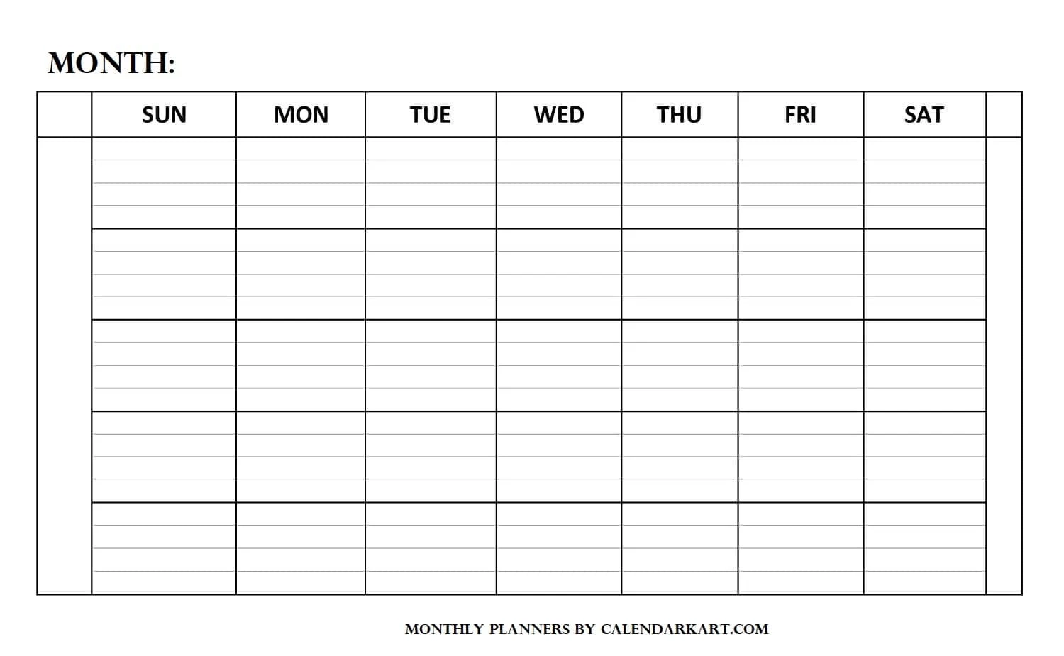 Free Printable Schedule Template Monthly