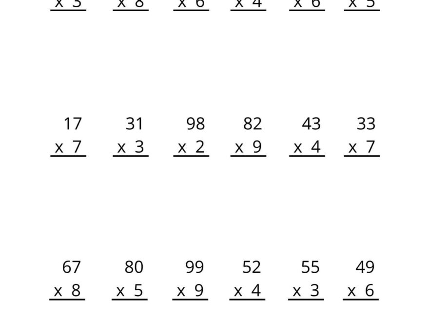 FREE PRINTABLE MULTIPLICATION WORKSHEETS WonkyWonderful