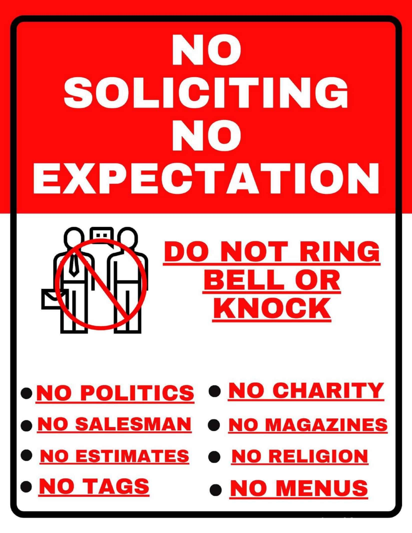 No Soliciting Sign Printable Free No Soliciting Sign Printable Free