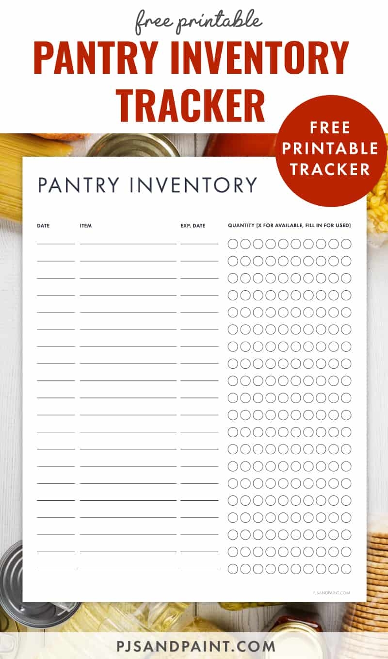 Free Printable Pantry Inventory Sheet