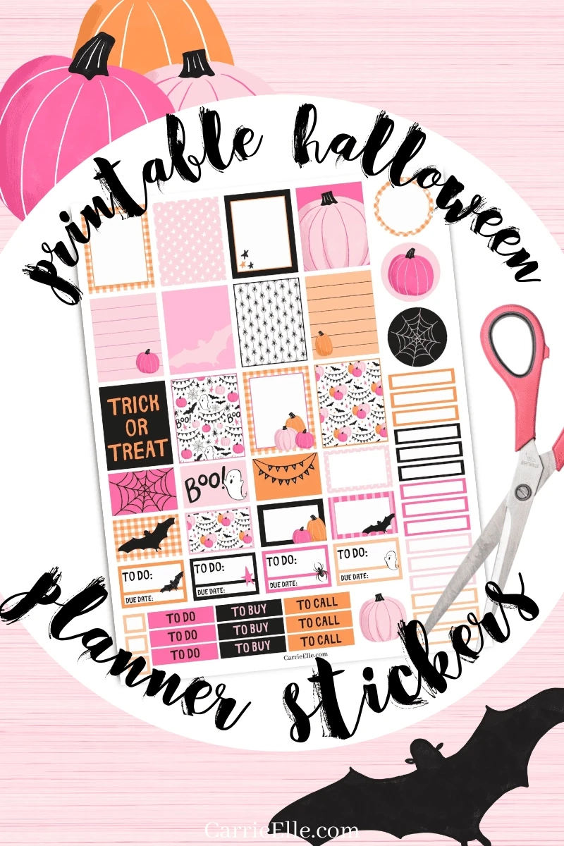 Fashionable Halloween Printable Planner Stickers