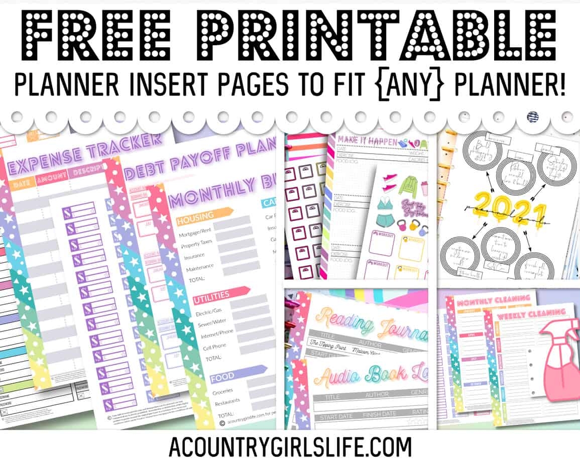 A5 Planner Insert Free Printable