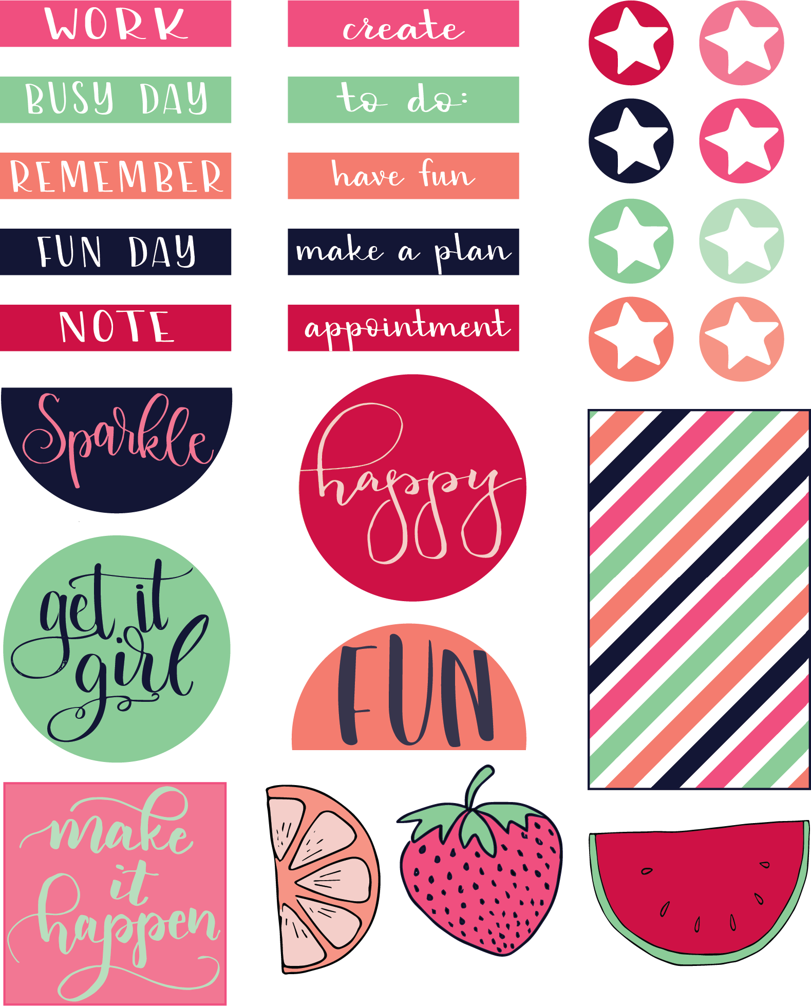 Free Printable Personal Planner Labels