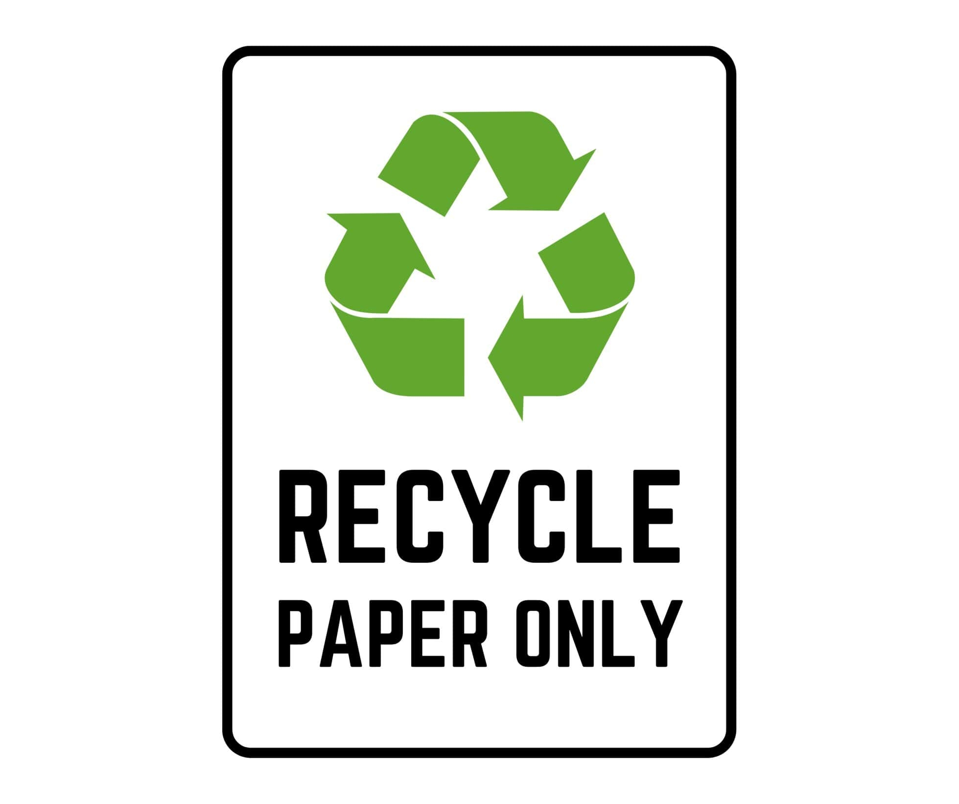 Free Printable Recycle Sign Templates PDF Trash Can