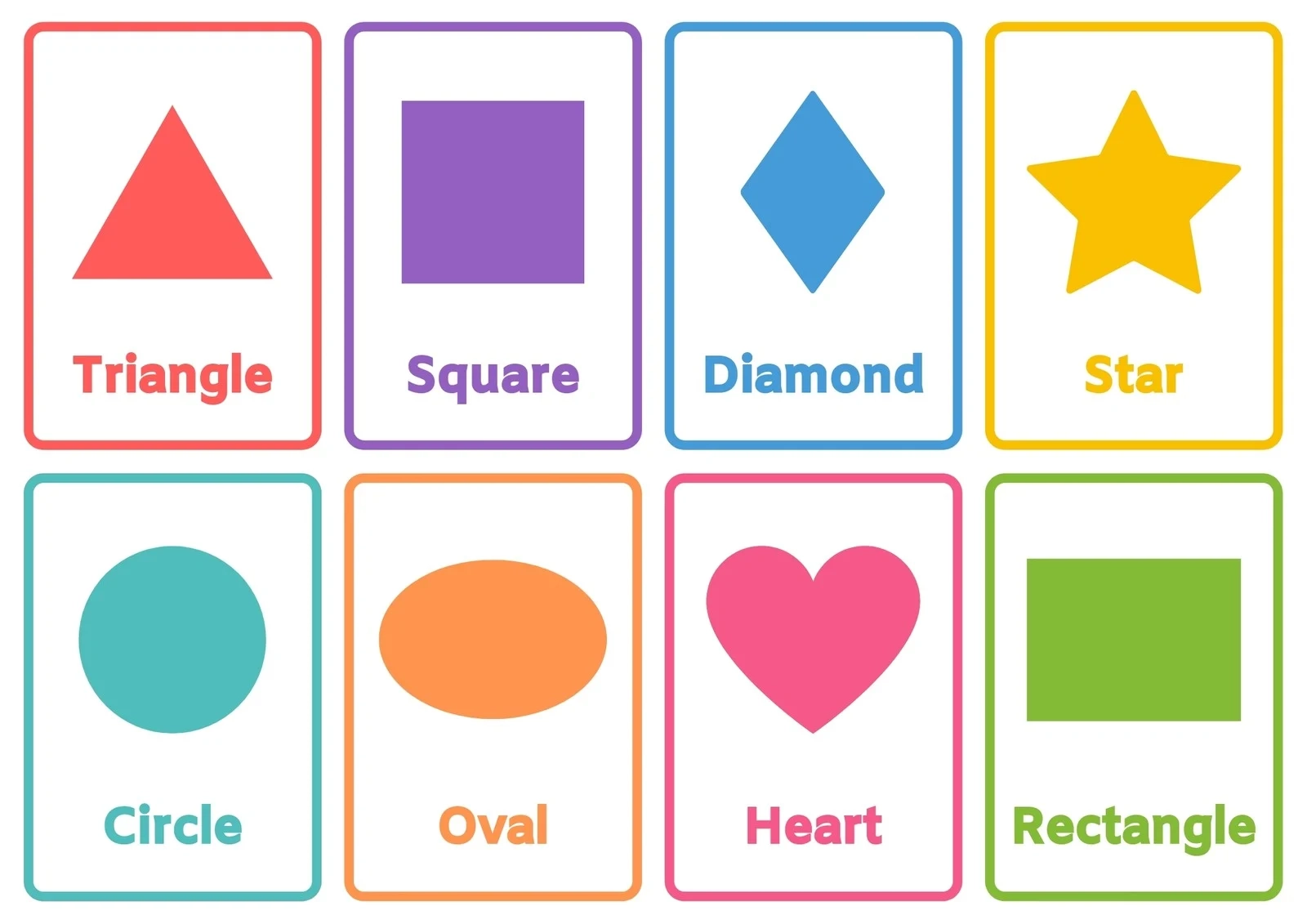 Free Printable Shapes Flashcards Templates Canva Free Printable Shapes Flashcards Templates Canva