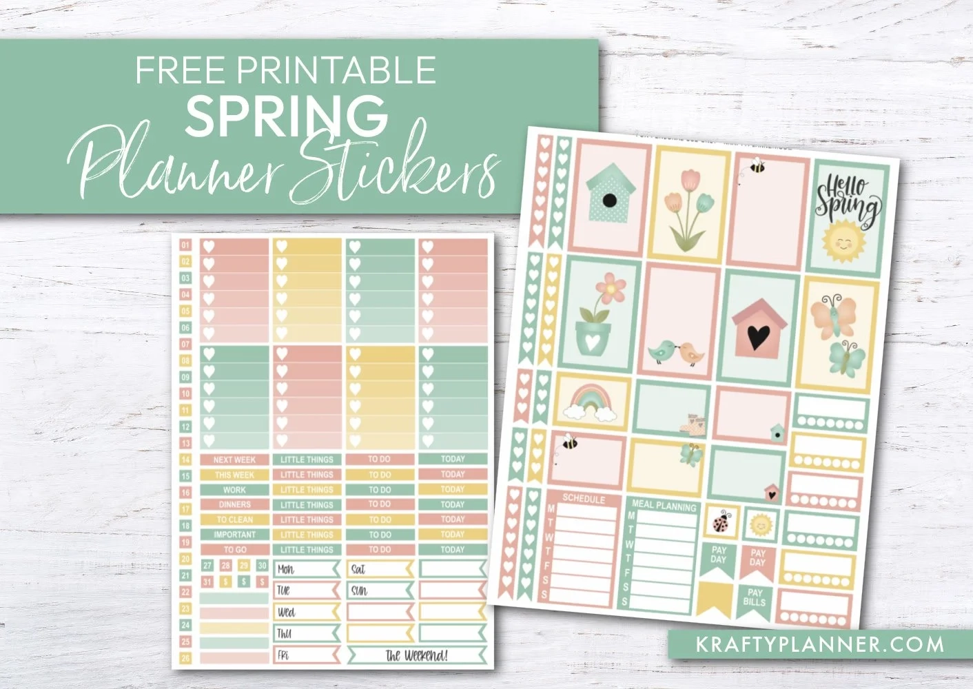 Free Printable Weekly Planner Stickers