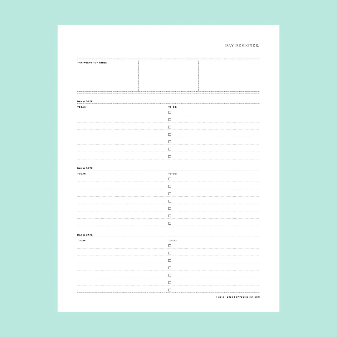 Printable Planner Page This Week