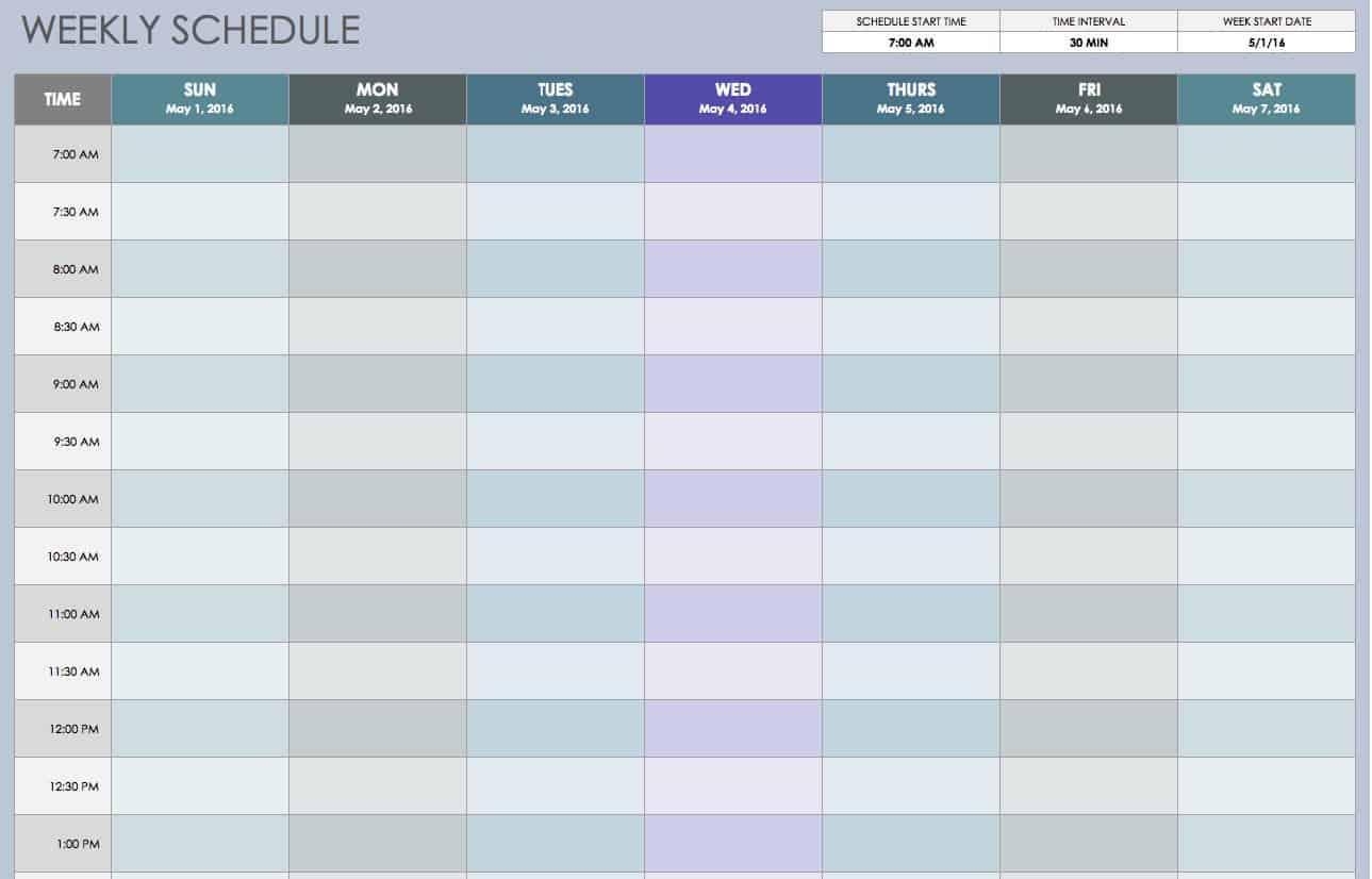 Online Printable Schedule Maker Online Printable Schedule Maker